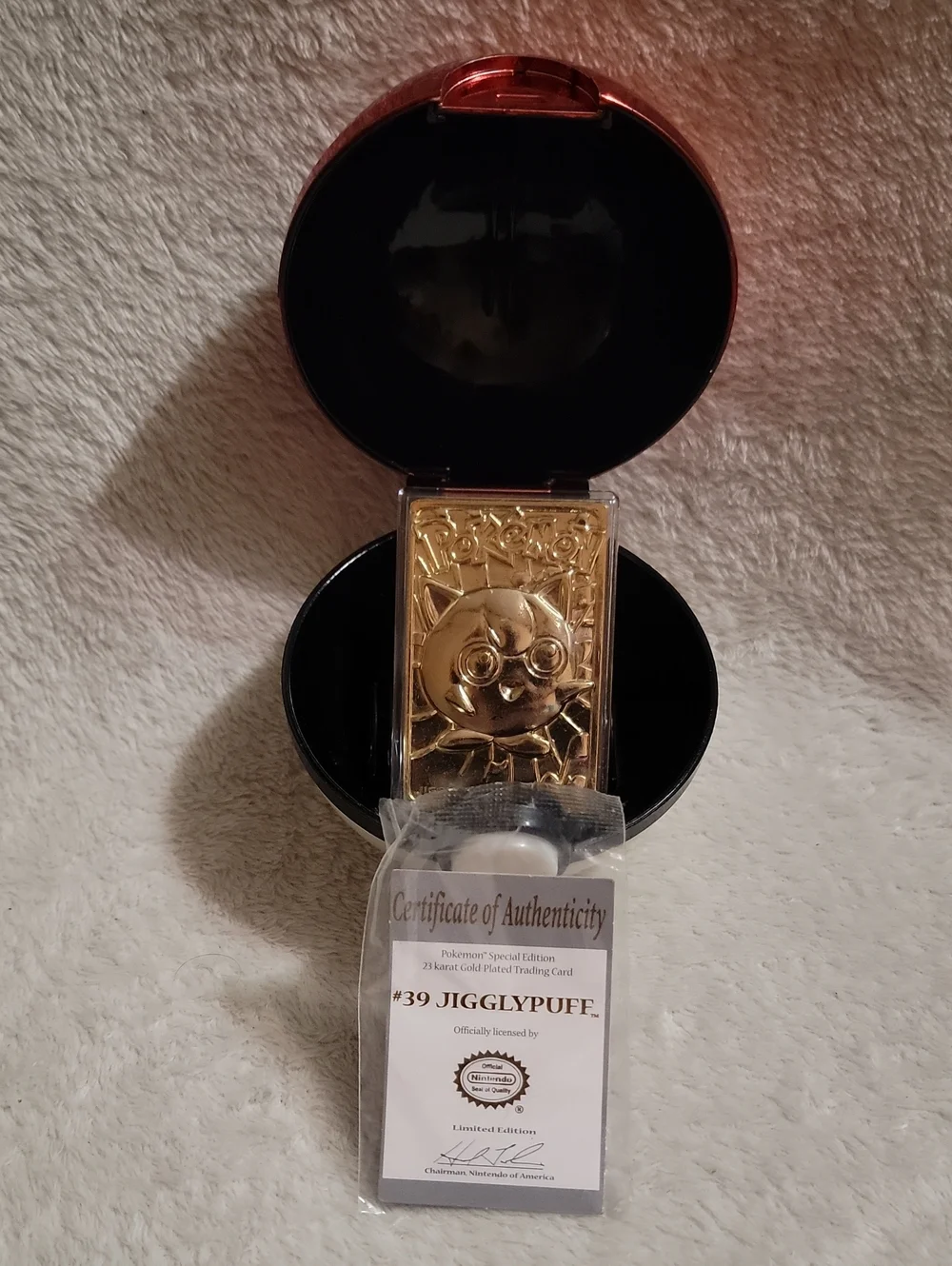 1999 Burger King 23K Gold-Plated Jigglypuff Card